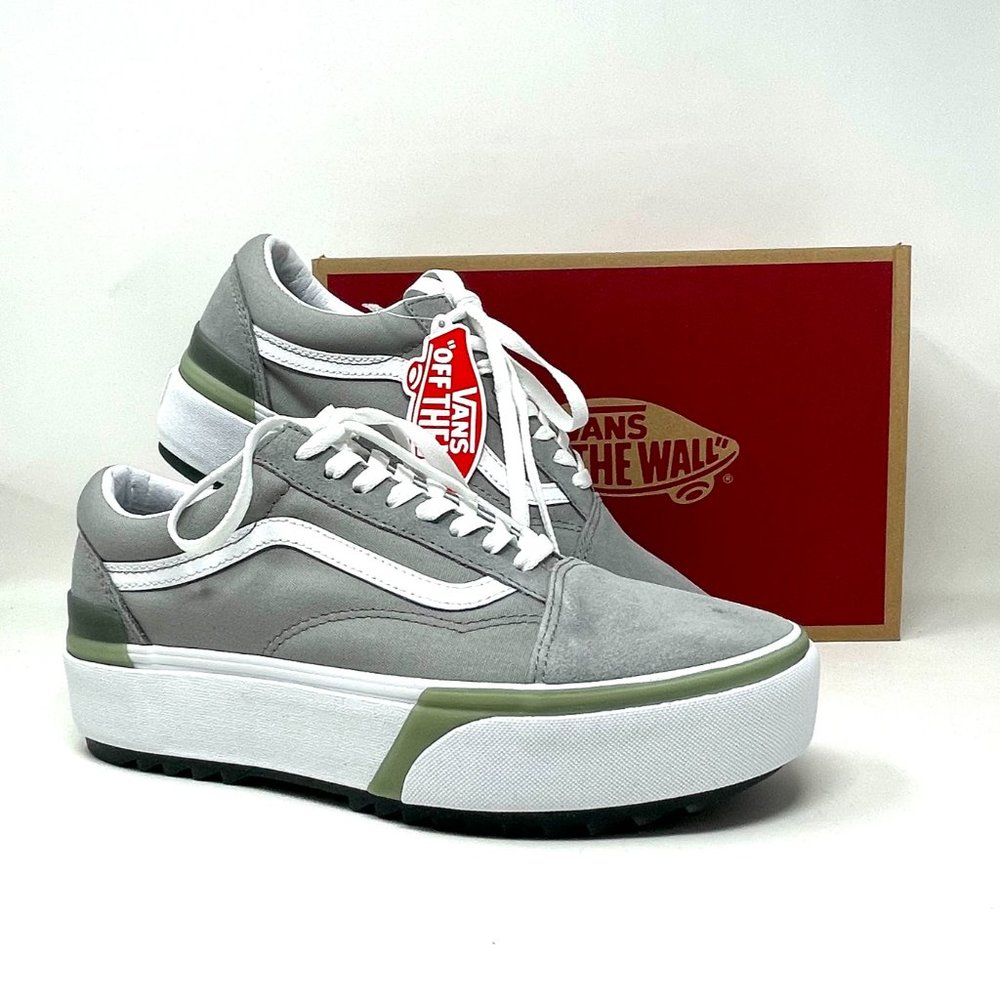 💖MEGA SALE💖Vans Old Skool Stacked Men's  9 White   Skate Casual  VN0A4U154TI - Picture 9 of 11